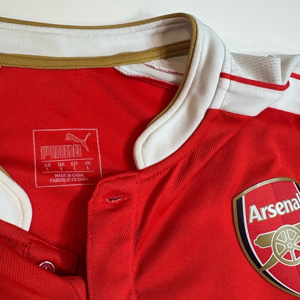 Size L Puma Red and White Kids Jersey